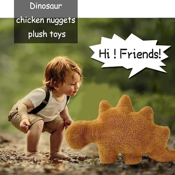 Stegosaurus  Dino Chicken Nugget Plush Pillow Toy for Kids - Picture 4 of 6